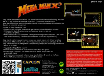 Mega Man X3 (Europe) box cover back